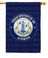 Air Force Proud Brother Airman House Flag National Guard 28 X40 Double-S... - £33.01 GBP