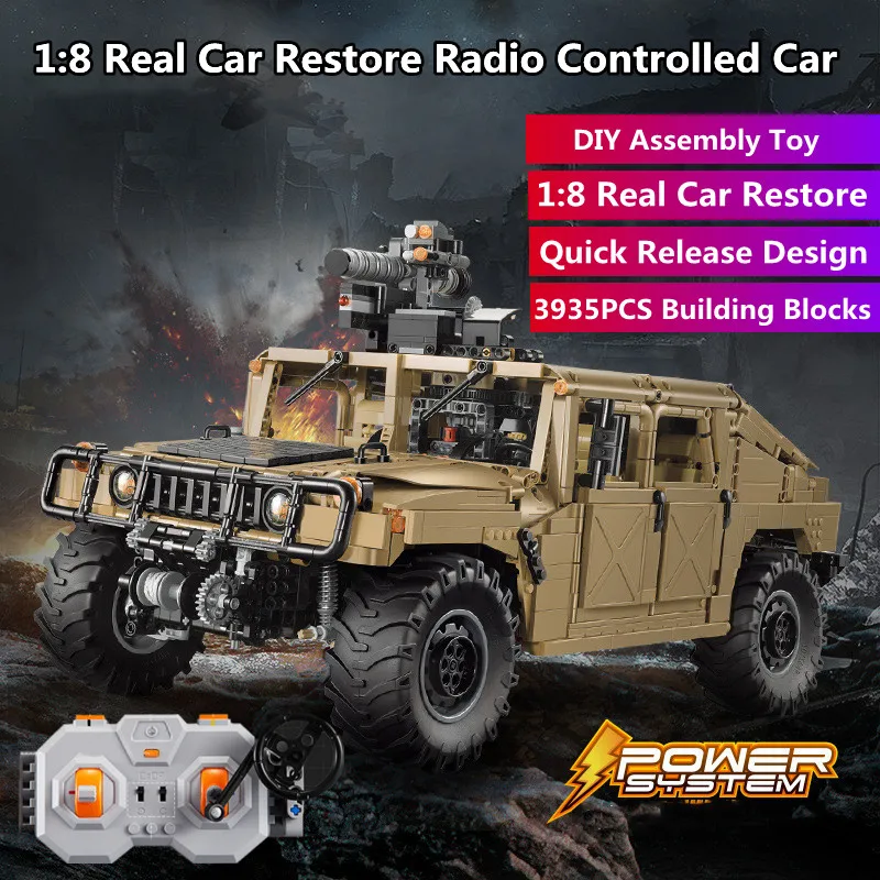 1:8 Remote Control Off-Road Truck Difficult 3935PCS  DIY Assembling Building - £301.62 GBP+