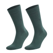 Dark Green Dress Socks for Men Bamboo Crew Socks 1 Pair - £7.75 GBP