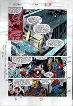 1990's Avengers 329 Marvel color guide art page 16:Thor/Captain America/She-Hulk - $50.32