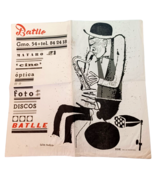 1940s Battle Foto Cine Records Lithograph Art Shopping Bag Mataró Barcelona - $34.60