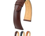 Hirsch Siena Leather Watch Strap - Brown - L - 18mm / 16mm - Shiny Silve... - $155.95
