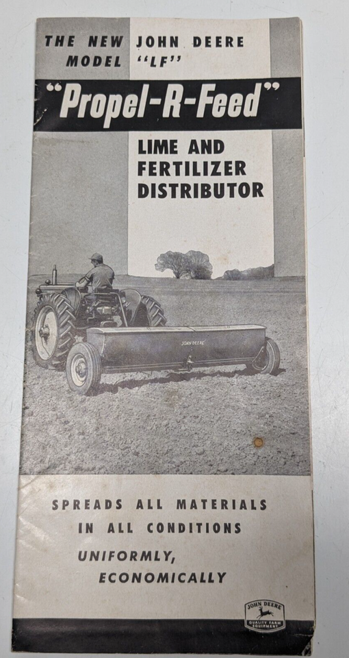 Primary image for JOHN DEERE MODEL LF LIME / FERTILIZER DISTRIBUTOR 1954 SALES BROCHURE