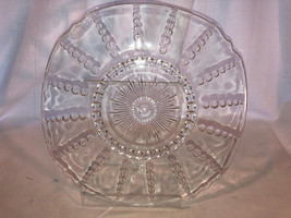 Crystal Columbia 11 Inch Chop Plate Depression Glass Mint - £19.65 GBP