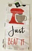 Family Chef Flour Sack Towels Funny "Just Beat It" - $8.70