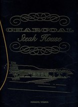 The Charcoal Steak House Dinner  Menu Roanoke Virginia 1982 - $27.69