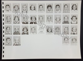 1956 Park School PM Kindergarten Class Photo Riverdale IL B&amp;W Snapshot Hickey - £5.97 GBP
