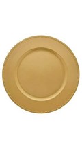 Greenbrier International Charger Plates | Gold Color Beaded Rims | 13 in... - $21.58