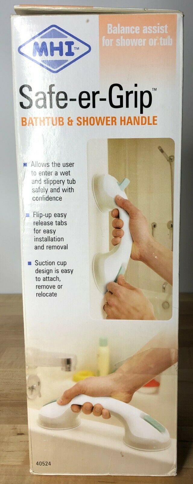 Primary image for NEW Safe-er-Grip Bathtub & Shower Handle 40524 Suction Shower Tub Balance Assist