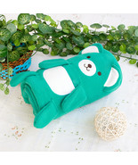 [Happy Bear - Green]Coral Fleece Baby Throw Blanket  - £21.11 GBP