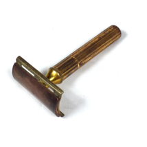 Gillette Gold Plated 3-Piece Safety Razor No Date Code 1946-1950 - £14.95 GBP