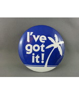 Vintage Travel Agent Pin - I&#39;ve Got It Palm Tree Graphic - Celluloid Pin - $15.00