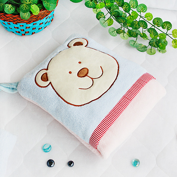 [Blue Bear] Fleece Throw Blanket ravel Pillow Blanket