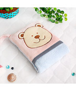 [Pink Bear] Fleece Throw Blanket Travel Pillow Blanket  - £17.57 GBP