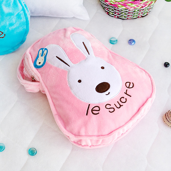 [Sugar Rabbit - Pink] Throw Blanket Travel Pillow Blanket