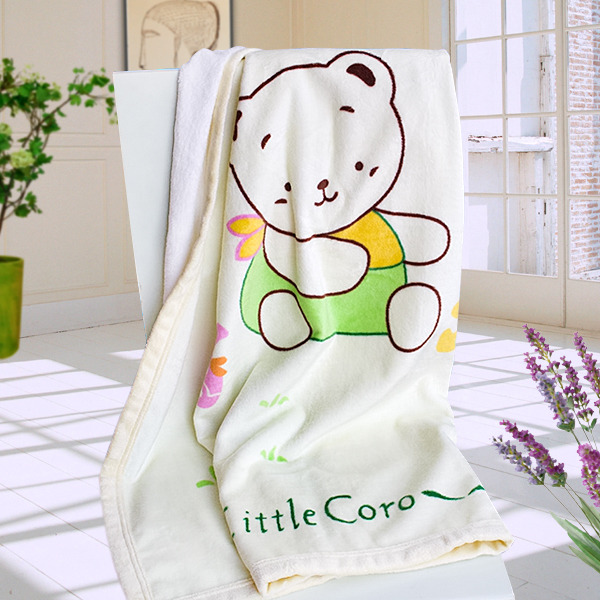 [Little Bear Coro] Polar Fleece Throw Blanket