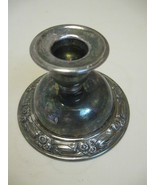 Oneida Silver Smith Candle Stick Holder Flower &amp; Leaf Design Silver Plate - £7.80 GBP