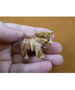 (Y-MOO-WB-17) small red white buck MOOSE carving stone SOAPSTONE figurin... - $11.78 CAD