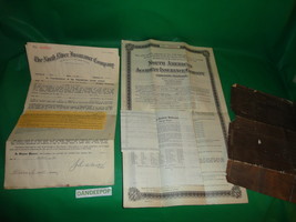 4 piece Antique Insurance Policy Paperwork Documents early 1900&#39;s NY CT IL &amp; Met - £51.36 GBP