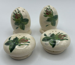 Salt and Pepper Shakers 2 sets Ivory Hand Painted  Lexington Roses Red Wing - £18.27 GBP