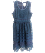 Geode Dark Blue M Lace Lined Sleeveless Midi Dress - €21,18 EUR
