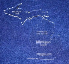 State of Michigan Template 6&quot; X 6.325&quot; - Clear 1/4&quot; Thick Acrylic- 2 pieces - £21.76 GBP