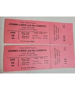 2 Vintage 1980s Concert Ticket Stubs Johnny Limbo and the Lugnuts Music ... - £10.92 GBP