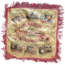 Vintage 1940s Los Angeles California Souvenir Pillow Case Cover Tourists... - $21.30