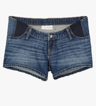 Isabel Maternity Relaxed Midi Shorts Size 14/32 Dark Blue X6YR6-Low Rise - $39.48