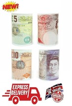 Pound Note Design Kids Money Box Tin Saving Cash PIggy Bank BOX - £6.99 GBP