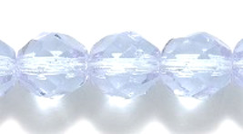 8mm Czech Fire Polish, Lt Alexandrite Glass Beads (25)  pale blue purple - £1.39 GBP