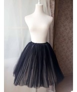 BLACK WHITE Tulle Tutu Skirt Women Custom Plus Size Puffy Tutus - $55.99