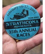 Strathcona MN 35th annual Snowmobile Races vintage pin 2002 pinback - €26,04 EUR