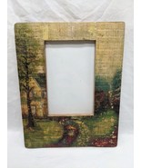 Vintage Wooden Nature Painted Photo Frame 6&quot; X 4&quot; - $23.76