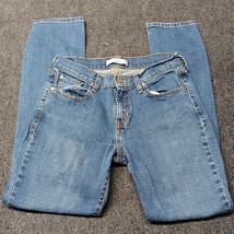 Levis 505 Jeans Women 8 M Blue Straight Leg Medium Wash Rise Denim Pants - $18.47