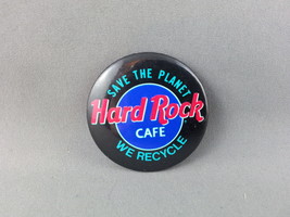 Vintage Hard Rock Cafe Pin - Save teh Planet We Recycle - Celluloid Pin - $15.00