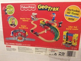 Fisher Price GeoTrax GeoMotion Workin Roundhouse Town Railway Liftin Rol... - $55.43