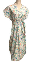 Vintage Gillian Omalley Prairie Floral Manche Imprimé Drapé Midi Robe Ta... - £23.67 GBP