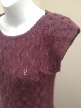 Kimchi Blue XS Purple Sweater Dress Crochet Button Shoulders Urban Outfitters - £17.27 GBP