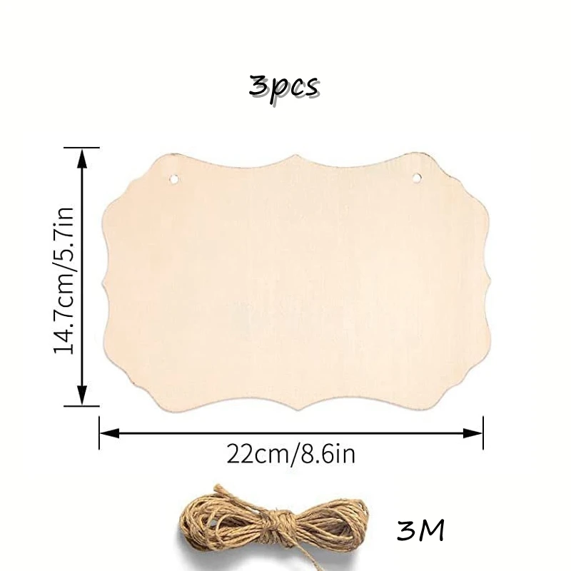 3pcs Wooden Door Hanging Ornament Multi Type DIY Paingting Pendants for ... - €5,46 EUR