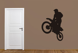 Motocross Dirt Bike Wheelie Removable Vinyl Wall Art sticker decal motorcycle di - £33.71 GBP