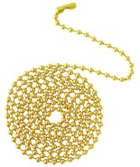 By The Foot POLISHED BRASS beaded #6 Ball PULL CHAIN Extension for  ceil... - $364.52 MXN+