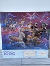 1991 Springbok Tobin Fraley Carousel Animals 1000 Piece Puzzle New Sealed 24x30” - £18.41 GBP
