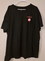Launder Apparel Black Printed Graphic Tokyo Japan Men’s T-shirt 2XL - £7.44 GBP