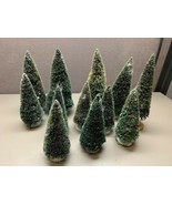 Christmas 12 Department 56 Bottle Brush Sisal Trees 5.5&quot; and 7.5&quot; - £36.07 GBP