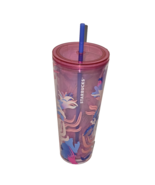 STARBUCKS Cold Cup 24 FL Oz Summer 2023 Pink Floral Venti NEW TAG Blue S... - $364.74 MXN