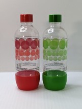 Sodastream Bottles With Lids - Set Of 2 - Red And Green 1 Liter Special ... - $19.80