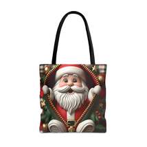 Tote Bag, Christmas, Santa, Personalised/Non-Personalised Tote bag, awd-855, 3 S - £22.37 GBP+