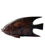 Vintage Ironwood Hand Carved Angel Fish Sculpture 6” Mexico - $34.10 CAD