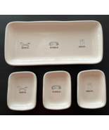 Rae Dunn Magenta Trinket Set Serving Plate &amp; 3 Bowls Cheese Snack Hors d... - $49.49